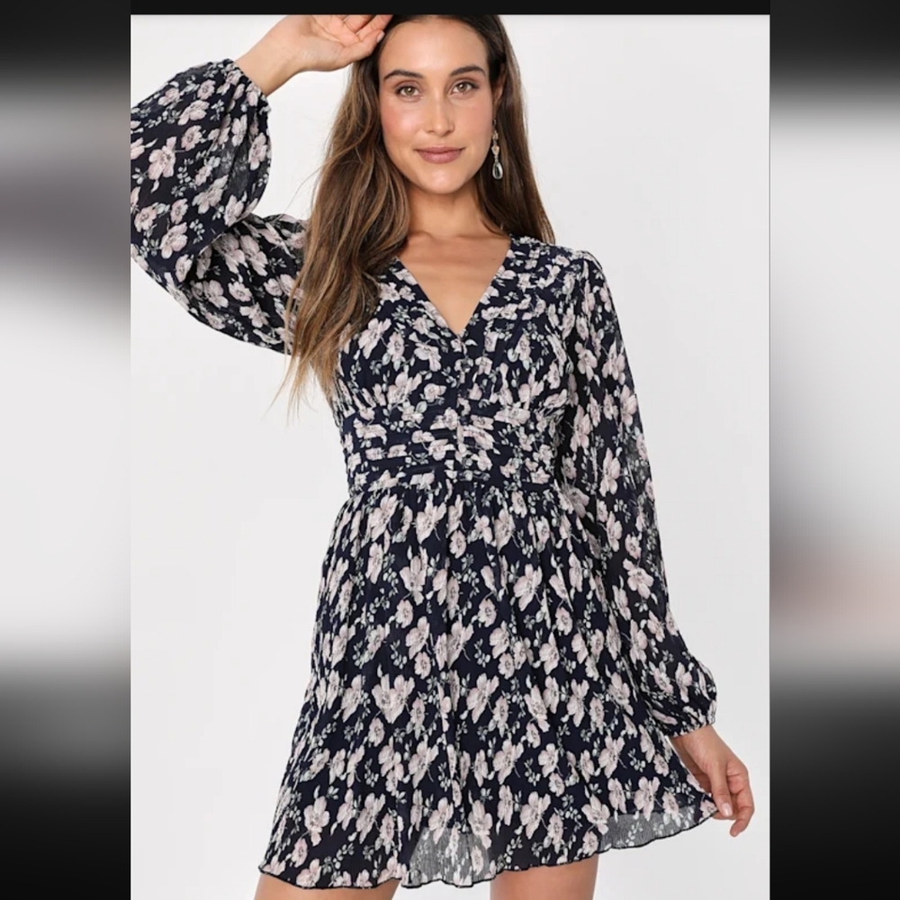 Floral Black Dress